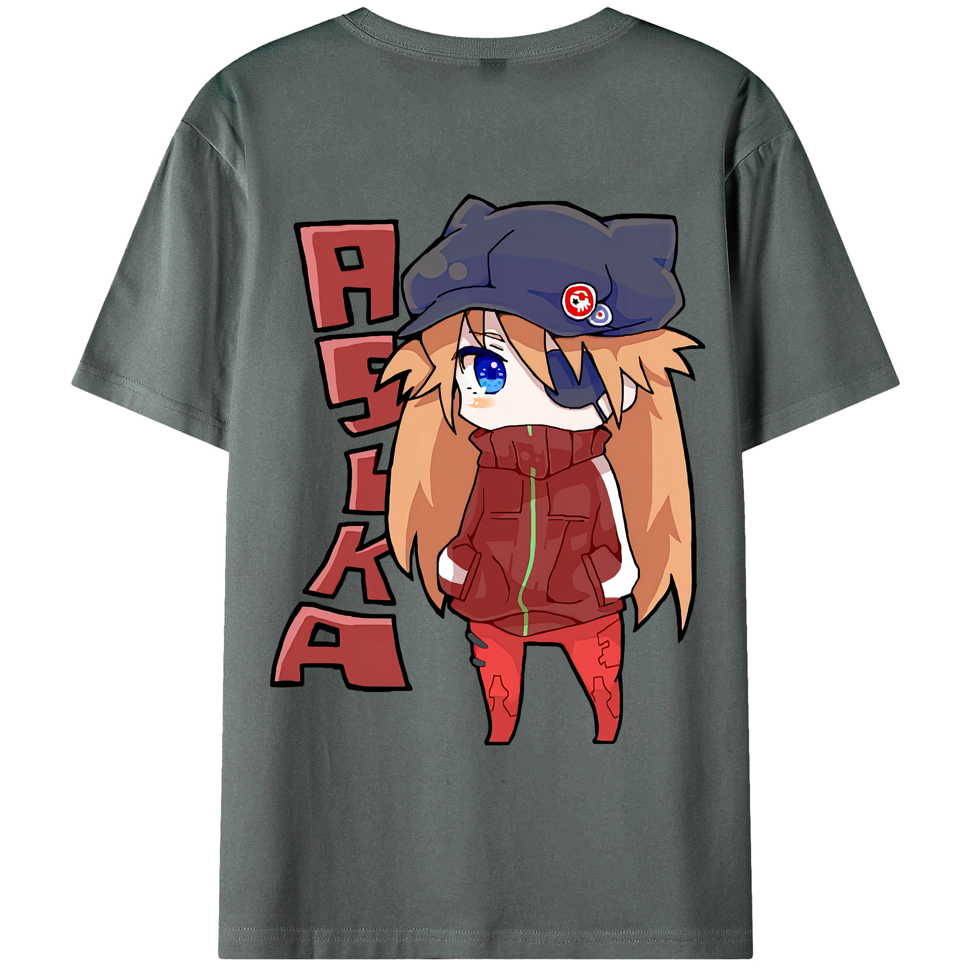 （画像用） EVA 新世紀エヴァンゲリオン 綿100％ メンズ半袖Tシャツ（バックプリント） 通気性